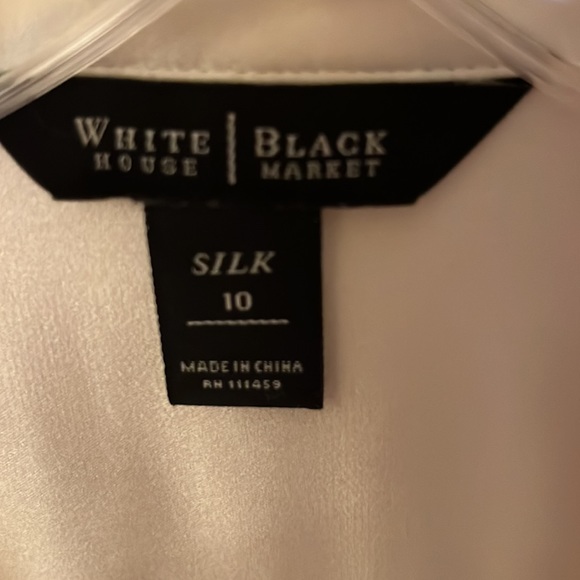White House Black Market, Silk Bouse, Size 10, Color Cream - Picture 2 of 6